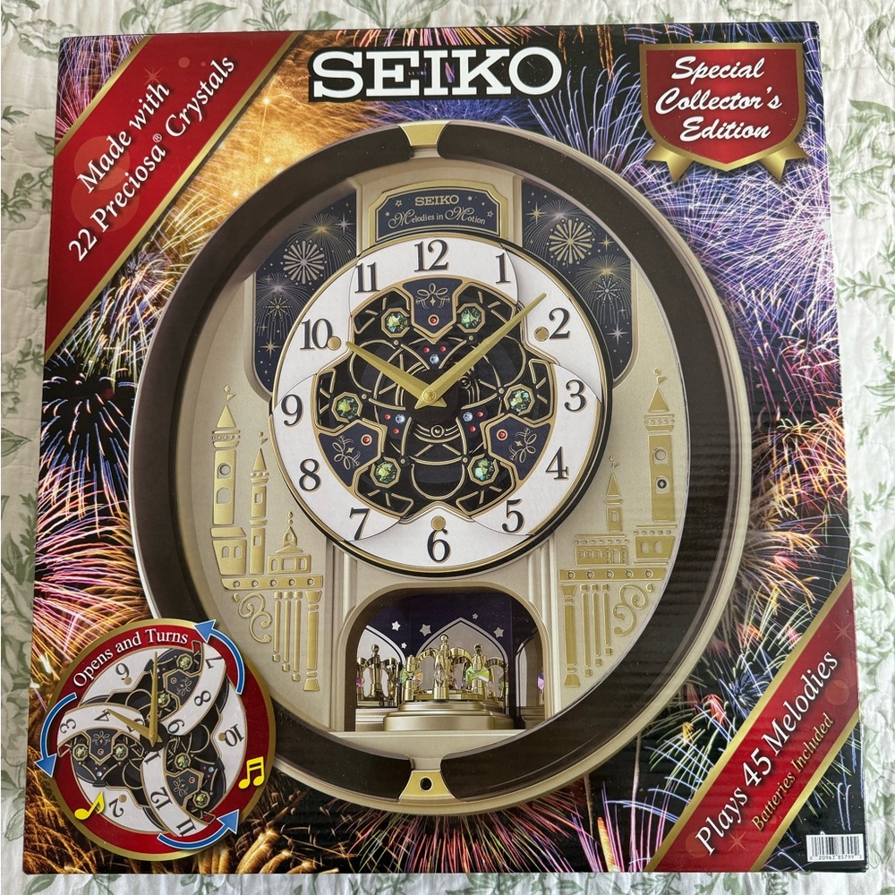 Seiko Collector's Edition Wall Clock - Gold and Black